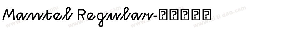 Mantel Regular字体转换
